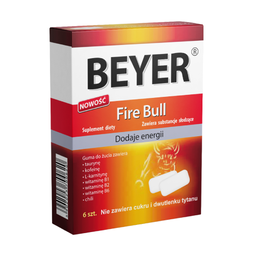 Fire Bull – žvakaće gume za povećanje energije, 6 žvakaćih guma