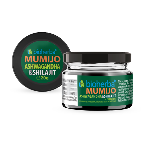 Shilajit (Mumijo) smola s ašvagandom, 20 g
