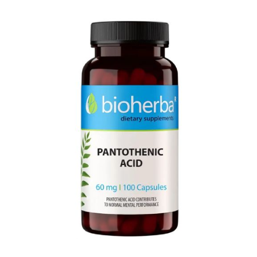 Vitamin B5 (pantotenska kiselina) 60 mg, 100 kapsula
