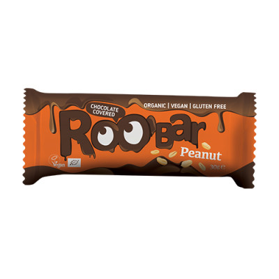 BIO Roobar veganska pločica – kikiriki & čokolada