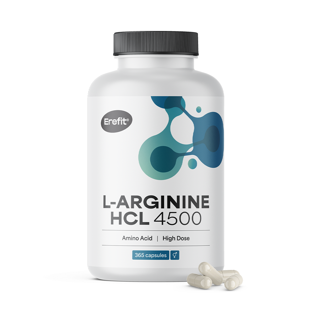 L-arginin HCL 4500 mg u kapsulama.