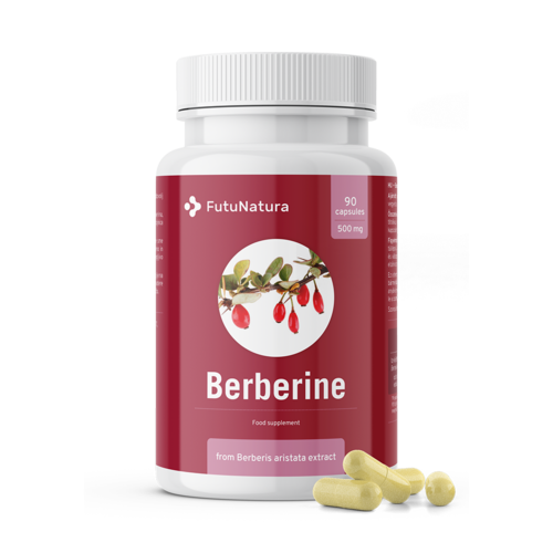 Berberin 500 mg iz ekstrakta Berberis aristataBerberin 500 mg iz ekstrakta Berberis aristata