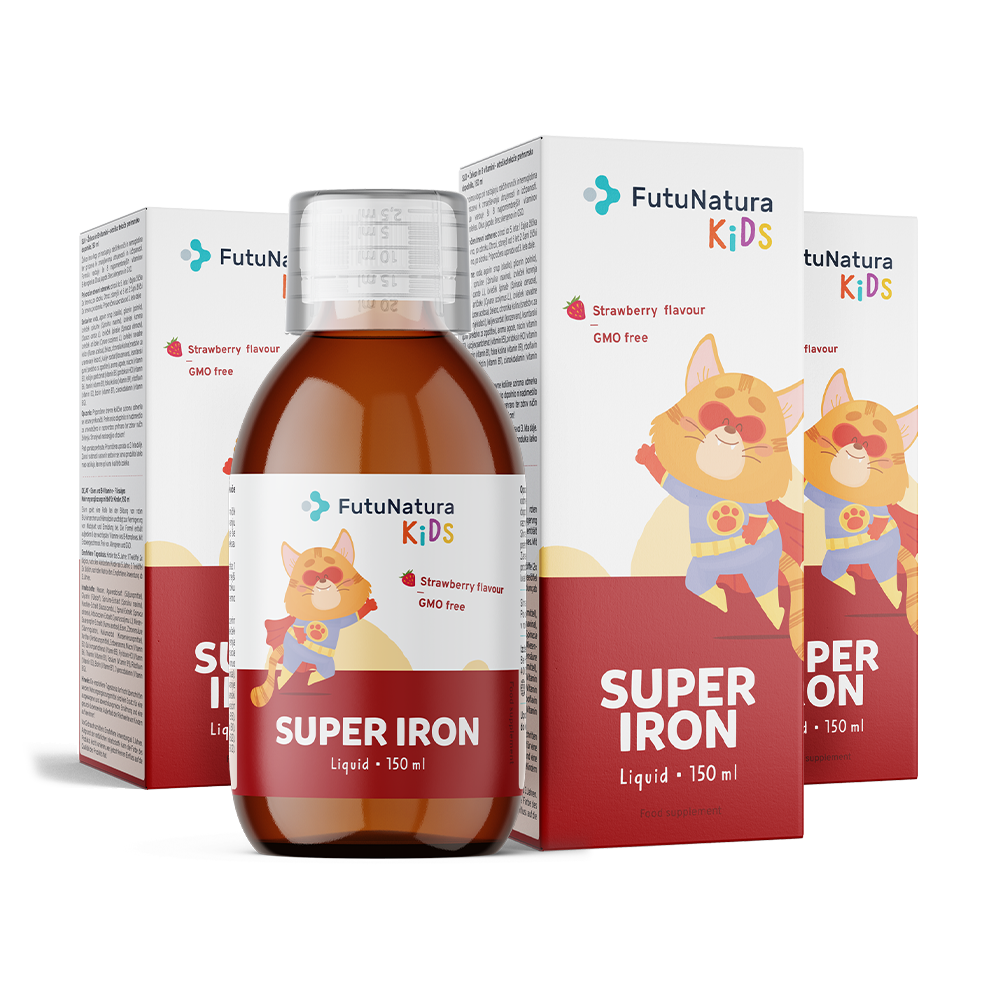 Super Iron: Željezo + B vitamini – Tekući dodatak prehrani za djecu