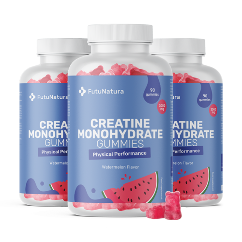 3x Kreatin monohidrat 3000 mg – lubenica, ukupno 270 gumenih bombona