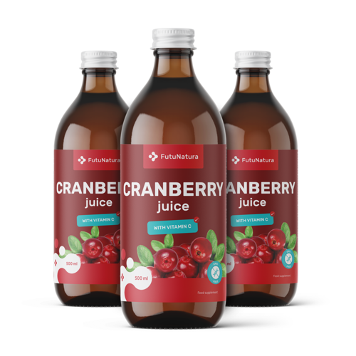 3x Sok od brusnice, ukupno 1500 ml