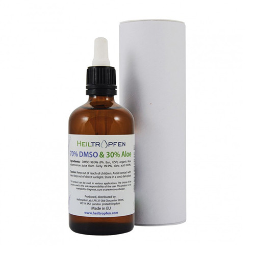 99,9 % DMSO + sok aloe s pipetom.

99,9 % DMSO + sok aloje s pipetom.