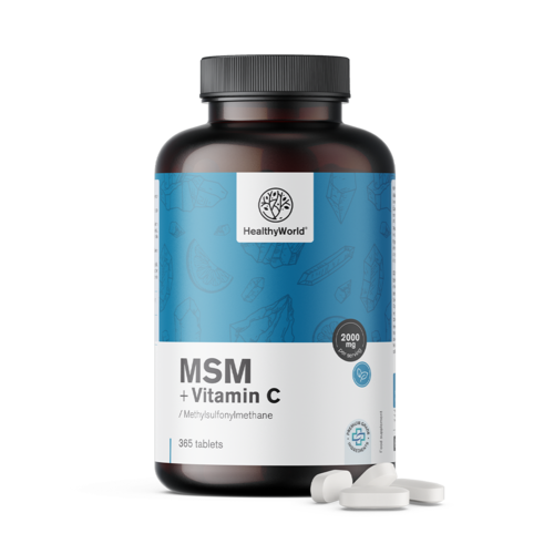 MSM 2000 mg  s vitaminom C.