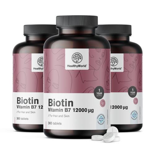 3x Biotin 12000 µg, ukupno 1095 tableta