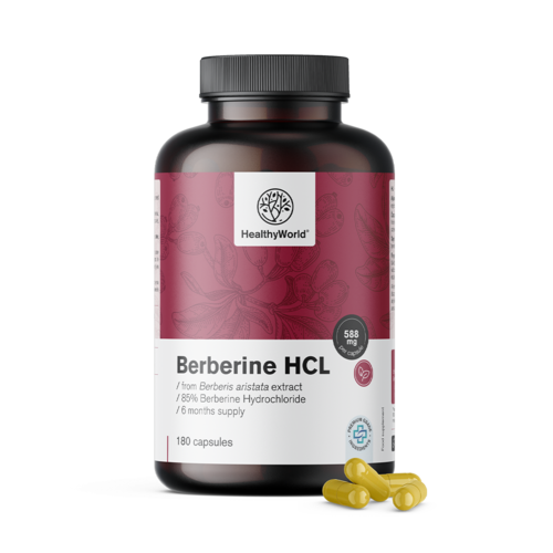 Berberin HCL 500 mg u kapsulama.