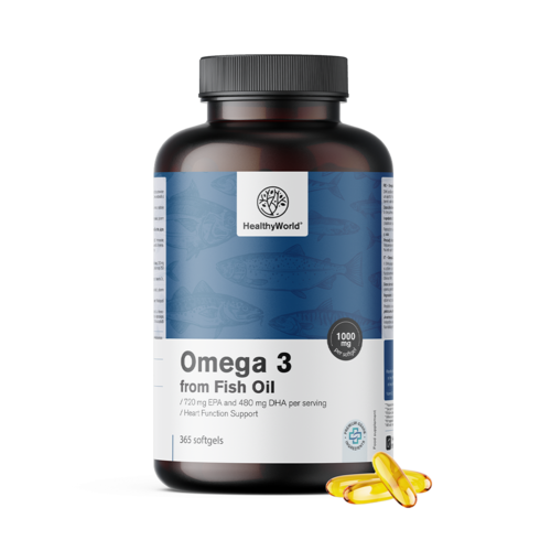 Omega-3 1000 mg – iz ribljeg ulja, 365 mekih kapsula