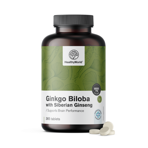 Ginko biloba sa sibirskim ginsengom 6600 mg, 365 tableta