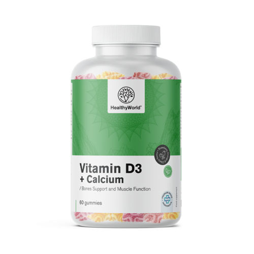 Vitamin D3 + Kalcij u gumenim bombonima.