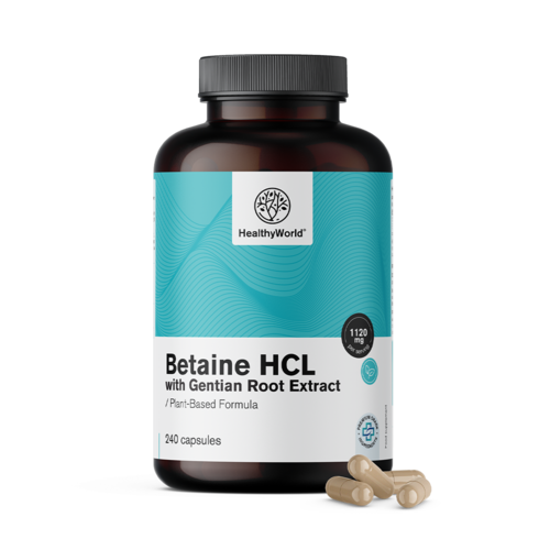 Betain HCL 1120 mg, 240 kapsula