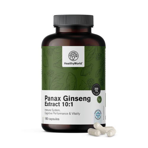 Panax Ginseng 300 mg – ekstrakt ginsenga 10:1, 180 kapsula