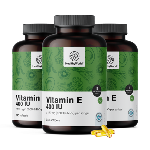 3x Vitamin E 400 IU, ukupno 720 mekih kapsula