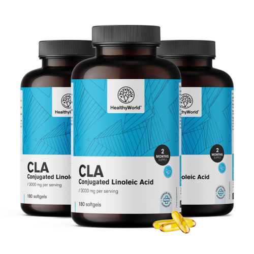 3x CLA 3000 mg – konjugirana linolna kiselina, ukupno 540 mekih kapsula