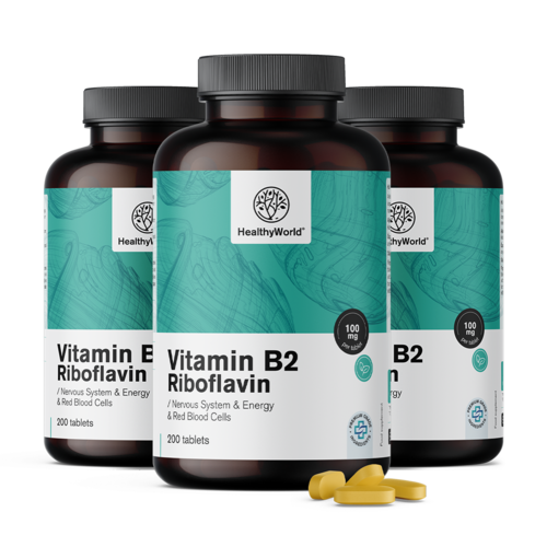 3x Vitamin B2 - riboflavin 100 mg, ukupno 600 tableta