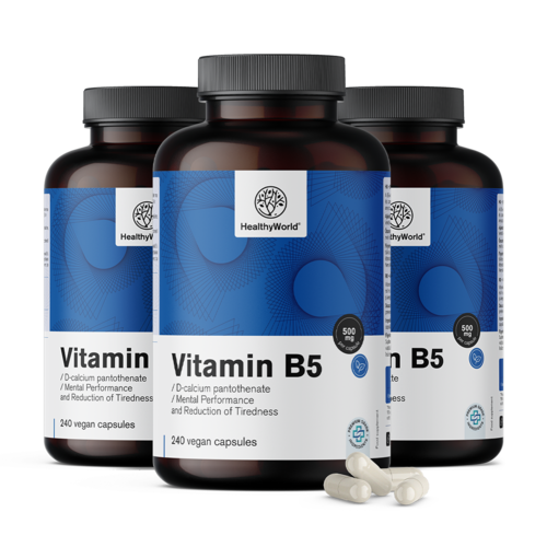 3x Vitamin B5 500 mg, ukupno 720 kapsula