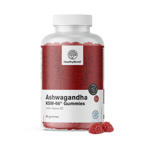 Ashwagandha KSM-66 300 mg, 60 gumenih bombona