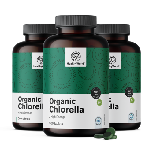 3x BIO Chlorella 500 mg, ukupno 1500 tableta