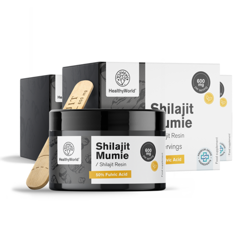 3x Shilajit Mumie 600 mg – smola, ukupno 90 g