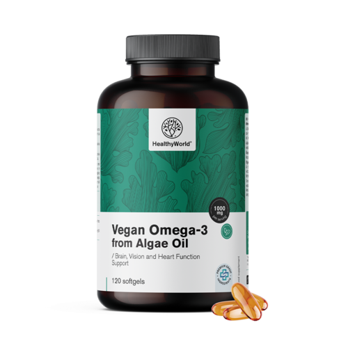 Veganska omega-3 1000 mg – iz algi, 120 mekih kapsula