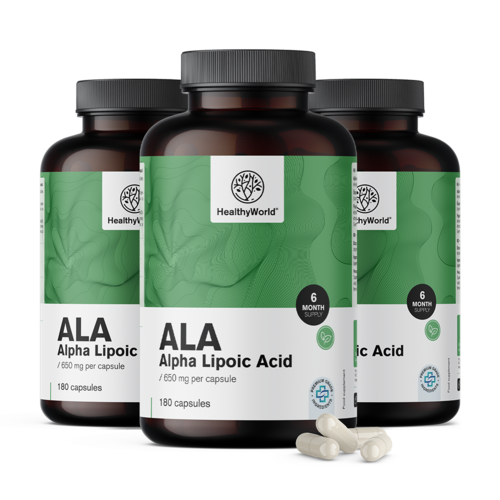 3x ALA - alfa lipoična kiselina 650 mg, ukupno 540 kapsula