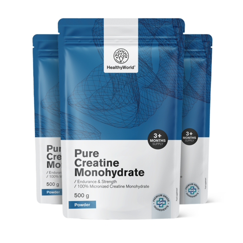3x Pure kreatin monohidrat u prahu, ukupno 1500 g