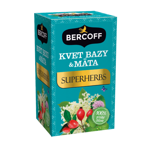 Biljni čaj – bazga i menta, 15 x 2 g