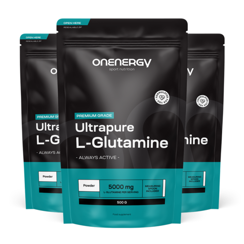 3x L-glutamin – prah za pripremu napitka, ukupno 1500 g