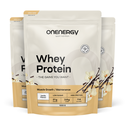 3x Whey protein sirutke – vanilija, ukupno 3000 g