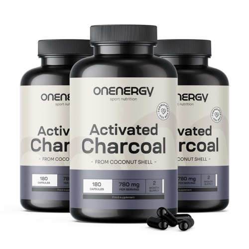 3x Aktivni ugljen 780 mg - iz ljuskica kokosa, ukupno 540 kapsula