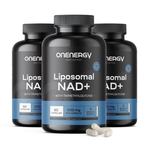 3x Liposomalni NAD+ 500 mg – s trimetilglicinom, ukupno 180 kapsula