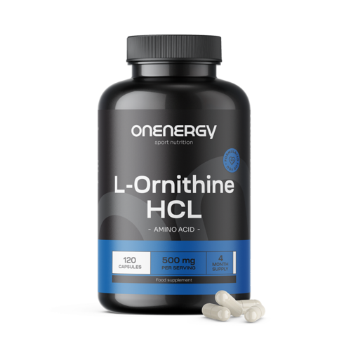 L-ornitin HCL 500 mg, 120 kapsula