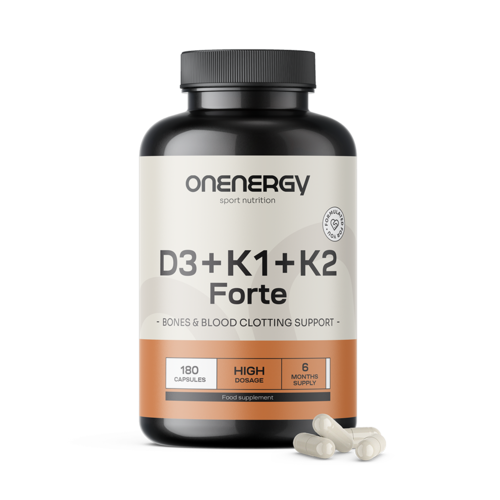 Vitamini D3 + K1 + K2 FORTE, 180 kapsula