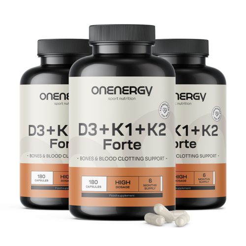 3x Vitamini D3 + K1 + K2 FORTE, ukupno 540 kapsula