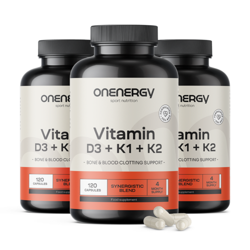 3x Vitamin D3 + K1 + K2, ukupno 360 kapsula