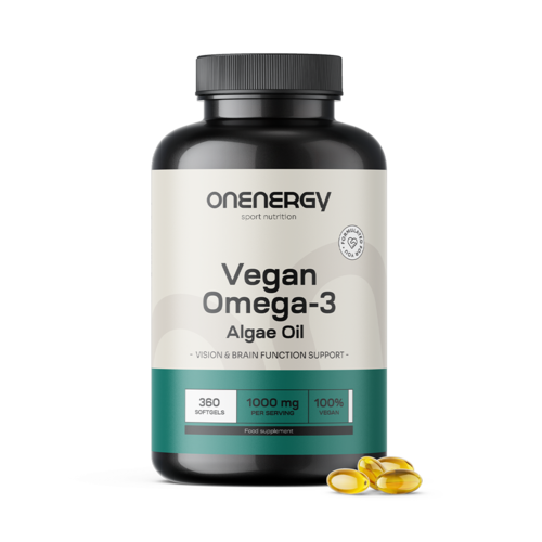 Veganska omega-3 iz algi 1000 mg, 360 mekih kapsula