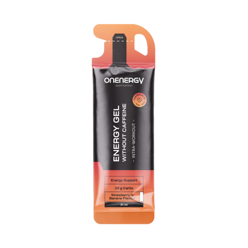 Energetski gel bez kofeina – jagoda i banana, 31 ml