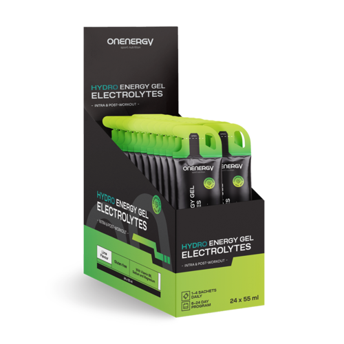 Hydro energetski gel s elektrolitima – limeta, 24 x 55 ml