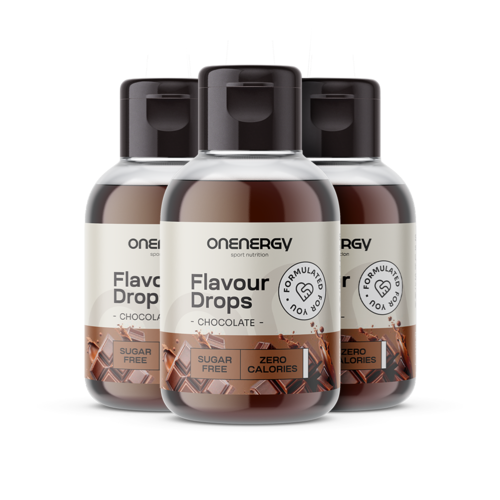 3x Flavour Drops kapi sa sladilom – čokolada, ukupno 150 ml
