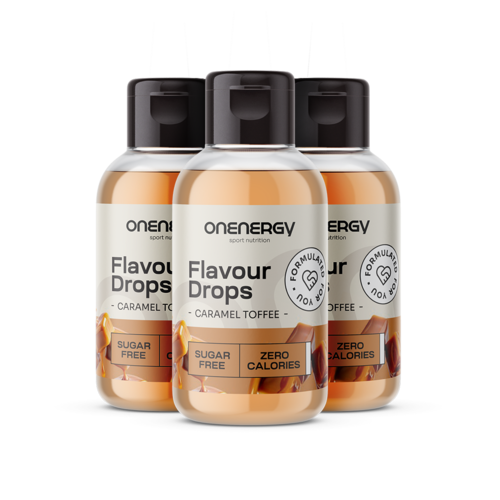 3x Flavour Drops kapi sa zaslađivačem – toffee karamela, ukupno 150 ml