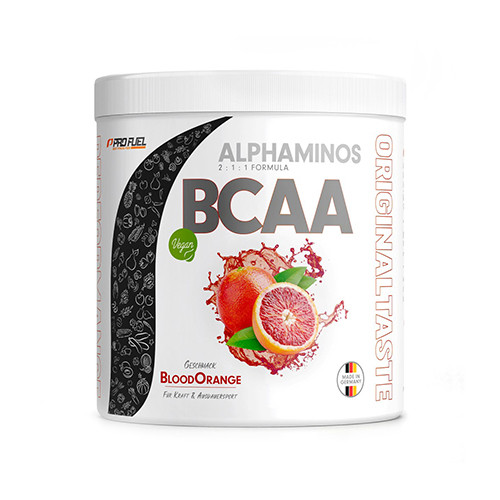 Veganski Alphaminos BCAA 2:1:1 – crvena naranča.