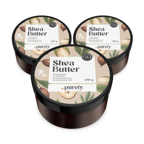 3x 100% Nerafinirani shea maslac, ukupno 900 g