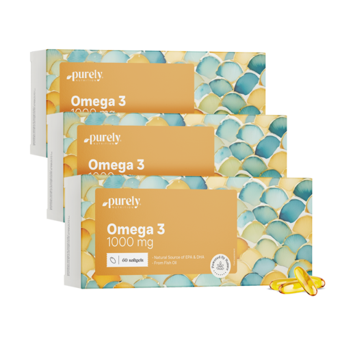 3x Omega-3 1000 mg – iz ribljeg ulja, ukupno 180 mekih kapsula