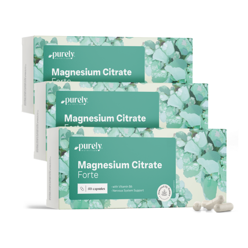 3x Magnezijev citrat Forte + vitamin B6, ukupno 180 kapsula
