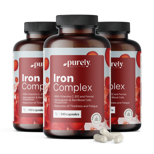 3x Iron Complex - željezo s vitaminima C i B12, ukupno 540 kapsula