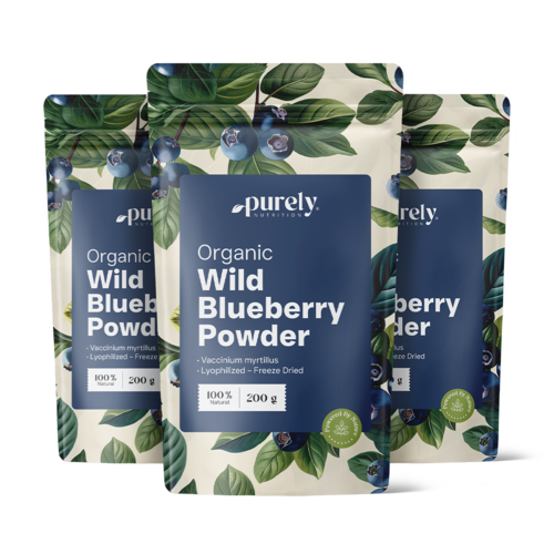 3x BIO Divlje borovnice u prahu, ukupno 600 g