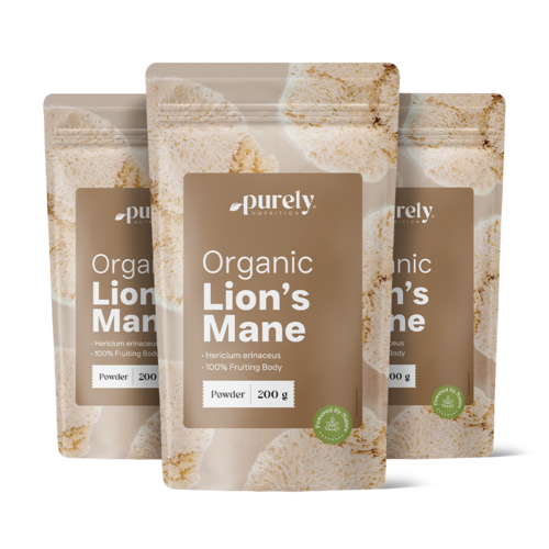 3x BIO Resasti igličar (lavlja griva) - gljiva u prahu, ukupno 600 g