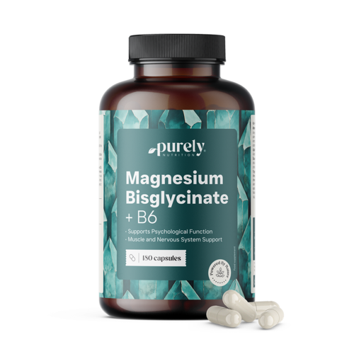 Magnezijev bisglicinat s vitaminom B6, 180 kapsula